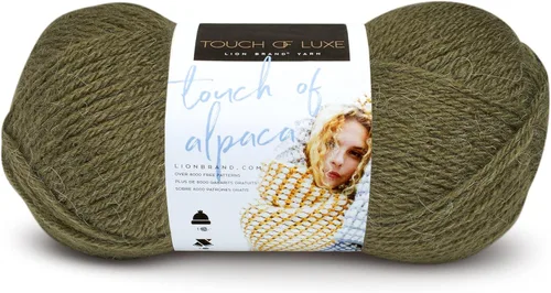 Vista 24 de Lion Brand Yarn Touch of Alpaca - Paquete de 3 hilos Goldenrod