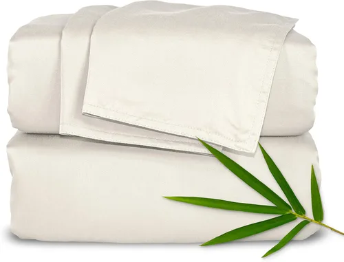 Vista 33 de Pure Bamboo - Juego de sábanas Queen de bambú, 100 % viscosa orgánica genuina derivada del bambú, lujosamente suave y refrescante, doble costura