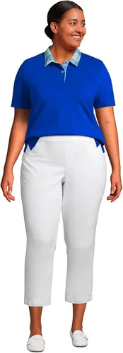 Vista 4 de Lands' End camisa polo de manga corta de algodón para mujer