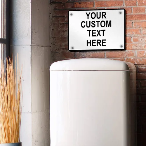 Vista 5 de Cartel de aluminio resistente a la intemperie de varios tamaños, personalizable con texto en inglés