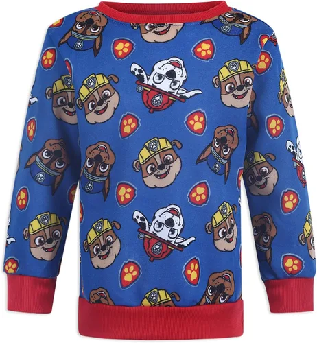 Vista 2 de Paw Patrol Nickelodeon Boys Sweatshirt and Jogger Set for Toddler and Little Kids BlueNavyRed