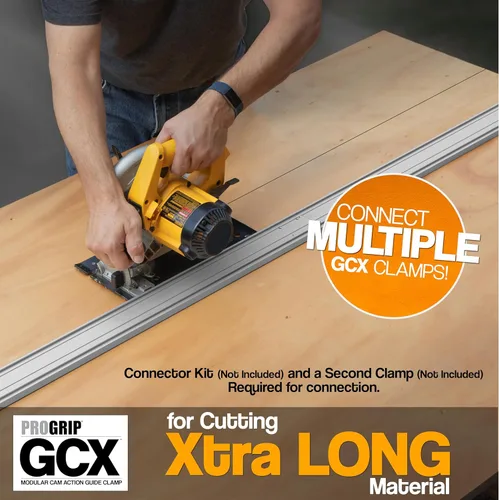 Vista 22 de Abrazadera de borde recto ProGrip ideal para cortar hojas grandes de madera contrachapada y ranuras Dado