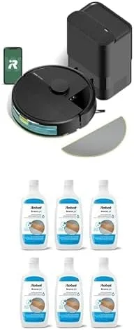 Paquete de robot aspirador y trapeador iRobot Roomba 104 + paquete de 6 piezas de repuesto auténticas iRobot Solución concentrada de limpiador de