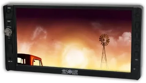 Vista 8 de Absolute DD-3000ABT Receptor reproductor de DVD multimedia de doble DIN de 7 pulgadas con pantalla táctil y panel frontal desmontable Bluetooth