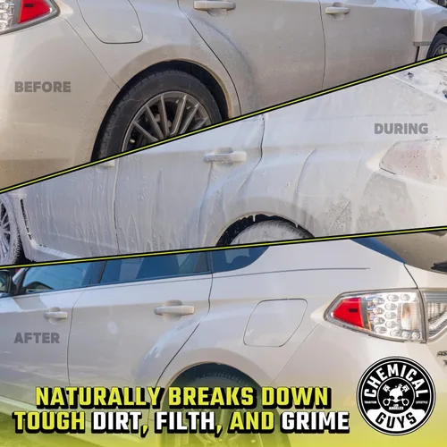 Vista 4 de Chemical Guys Jabón de espuma para lavado de automóviles Citrus Wash & Gloss - Jabón de espuma con fórmula de alta espuma para cañones de espuma