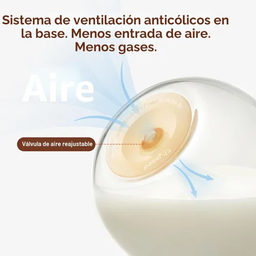 Vista 4 de Thyseed Biberón de vidrio anticólico para bebés amamantados, alimentación ritmada, pezón de flujo extra lento para recién nacido similar al pecho