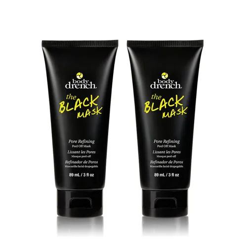 Body Drench The Black Mask - Máscara facial de carbón despegable, máscara removedor de puntos negros para cara, limpieza profunda de poros y