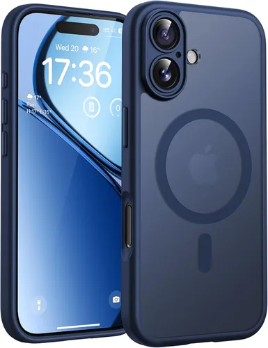 Vista 228 de TOCOL Funda para iPhone 11, compatible con Magsafe, protección completa de cámara, imanes integrados, protección contra caídas, funda translúcida