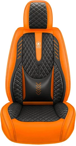 Vista 5 de INZU Juego completo de fundas de asiento de automóvil de 5 asientos, ajuste universal, adecuado para la mayoría de automóviles, SUV, bolsas de aire