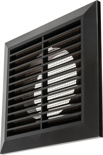 Vista 8 de Vent Systems Cubierta de ventilación negra de 4 pulgadas, cubierta de ventilación de plástico duradero con cuello de montaje y pantalla de malla