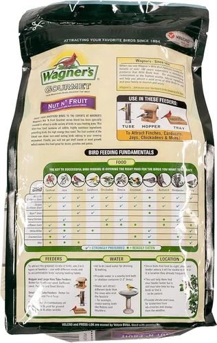 Vista 2 de Wagner's 82072 Gourmet Nut & Fruit - Alimento para pájaros silvestres, 5 libras (paquete de 1)