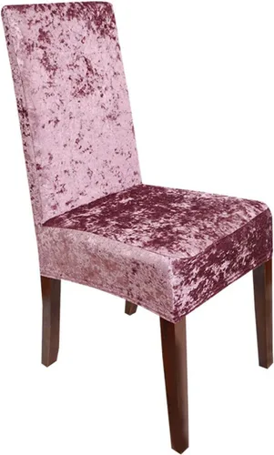 Vista 10 de Dining Room Chair Covers Set 2 4 6 8 Velvet Plush Stretch Parson Chair Slipcovers Removable Washable Chair Protector Banquet Hotel Party -Black-2 PCS