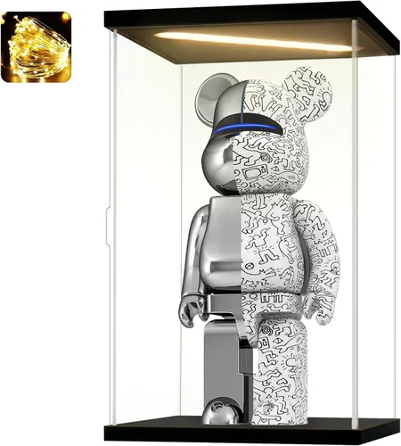 Vista 16 de Vitrina de acrílico para coleccionables, cajas de acrílico transparente para exhibir minifiguras, trofeos, casco de construcción iluminado
