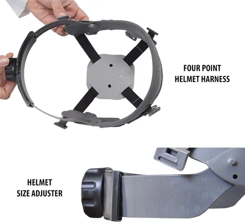 Vista 5 de JORESTECH Casco de Seguridad Duro Naranja de HDPE Estilo Gorra Casco con Suspensión de Trinquete Ajustable de 4 Puntos para Trabajo, Hogar