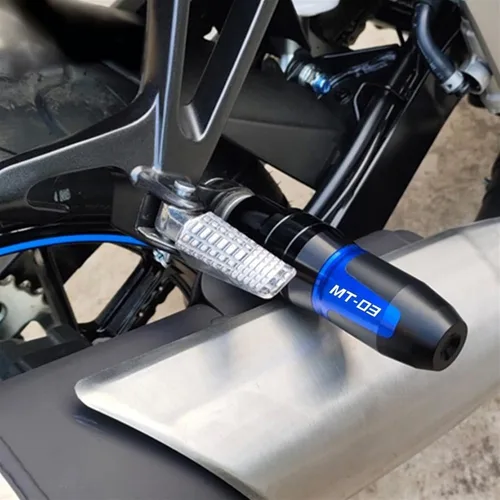 Vista 4 de Parachoques para Yamaha MT03 MT-03 2015 2016 2017 2018 2019 2020 Moto CNC Accesorios Marcos de Escape Sliders Crash Pads Protector de Caída