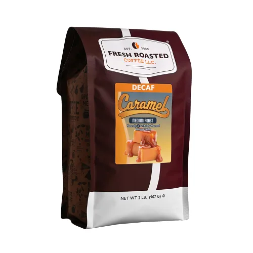 Vista 60 de Fresh Roasted Coffee, café 100% colombiano descafeinado, 12 oz, tostado medio, kosher, EA Natural Decaf, grano entero