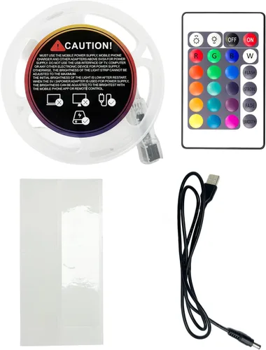 Vista 9 de Tira de luces LED, tiras de luz RGB de 5V que cambian de color con control remoto, luces LED flexibles USB para dormitorio, TV, sala de estar