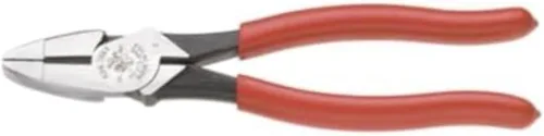 Vista 8 de Alicates de corte lateral Klein Tools HD2000-9NE para Lineman Cortan ACSR, hechos en EE. UU., tornillos, clavos, alambre duro, alicates eléctricos