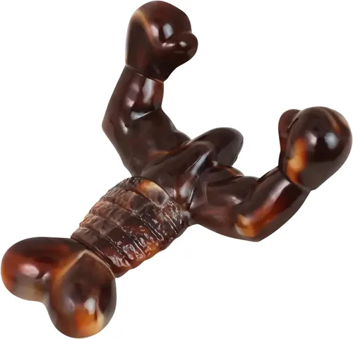 Vista 8 de Juguetes masticables para perros para masticadores agresivos casi indestructibles, sabor a tocino, juguetes de hueso de perro resistentes para razas
