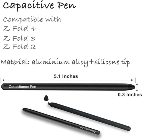 Vista 2 de S Pen para Galaxy Z Fold 4, Fold 3, Fold 2, Maezar Stylus Capacitive Touch Pen S Pen Fold Edition para Samsung Galaxy Z Fold 4/3/2-Negro