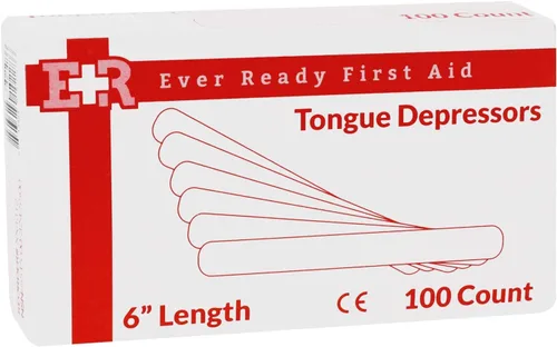 Vista 5 de Ever Ready First Aid Depresores de lengua de madera de 6 pulgadas, médicos, para todo propósito, manualidades, 100
