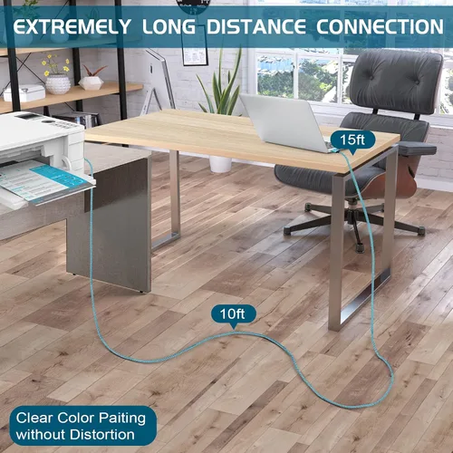 Vista 7 de Cable de impresora USB de 6 pies, cable escáner USB 2.0 tipo A macho a B macho, de alta velocidad, compatible con HP, Canon, Dell, Epson, Xerox y más