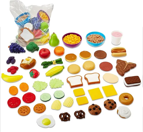 Juego completo de alimentos de juguete para ampliar vocabulario Learning Resources New Sprouts., Variados