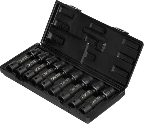 Vista 3 de SUNEX TOOLS 2695, ½ Inch Drive Driveline Limited Clearance Socket Set, 12 puntos, 9 piezas, métrico, 0.315 in-0.669 in, acero Cr-Mo, caja