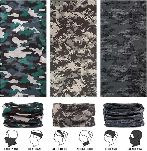 Vista 4 de Gorros, envoltura para la cabeza, polainas para el cuello, diadema, máscara de pesca, bufanda mágica para la cara, máscara para el cuello