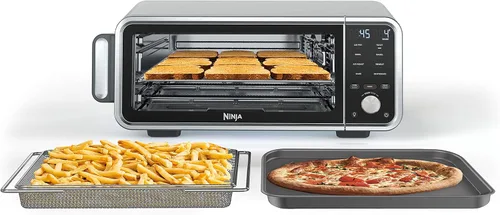 Ninja SP201 Horno Digital de Aire y Freidora Pro de 8 en 1 de Encimera con Altura Extendida, Capacidad XL, Capacidad de Voltear Hacia Arriba y