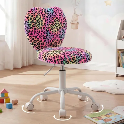 Vista 14 de Sillas de escritorio con diseño de mariposa para niños, sillas de estudio para niñas estudiantes, sillas ajustables para computadora, silla