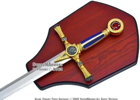 Vista 3 de Munetoshi - Espada masónica fraterna de 39 pulgadas, caballero templario masonería