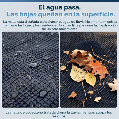 Vista 7 de Blue Wave - Cubierta redonda con red para hojas para piscina elevada, 12 pies