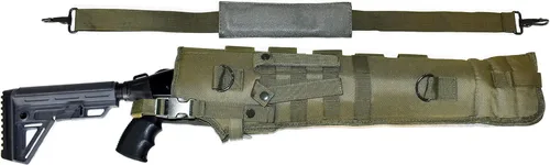 Vista 2 de TRINITY - Funda táctica de 25 pulgadas de largo, color verde para Mossberg Shockwave - Pump Action Hunting Tactical Molle Funda acolchada suave