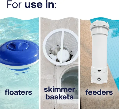 Vista 4 de HTH Pestañas de cloro de 3 pulgadas Ultra Desinfectante para Piscina y Tratamiento Avanzado HTH Shock para Piscina Cal Hypo Formula