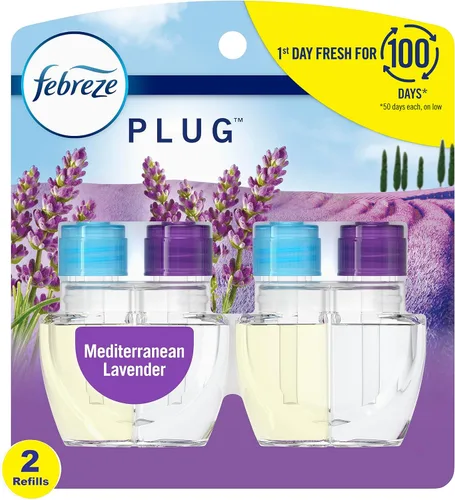 Vista 32 de Febreze Plug In - Ambientador, kit de inicio de aceite perfumado que combate olores fuertes, ambientadores para el hogar de larga duración, aroma