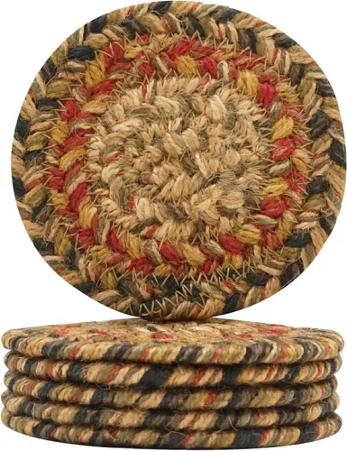 Vista 38 de Homespice - Camino de mesa de yute multicolor de cosecha, un par de caminos de mesa pequeños ideales para usar como caminos de mesa de campo - Hecho