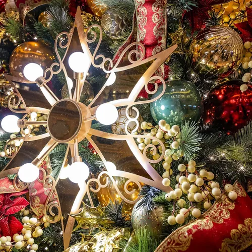 Vista 6 de Emopeak 24 bolas decorativas para árbol de Navidad, 4 estilos inastillables, decoración de árbol de Navidad, esferas colgantes para decoración