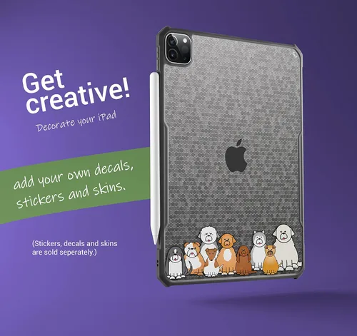 Vista 6 de TineeOwl Funda para iPad Pro de 12.9 pulgadas 2022, 2021, 2020, 2018 (6ª, 5ª, 4ª y 3ª generación) Ultra Delgada Mate Transparente, Compatible