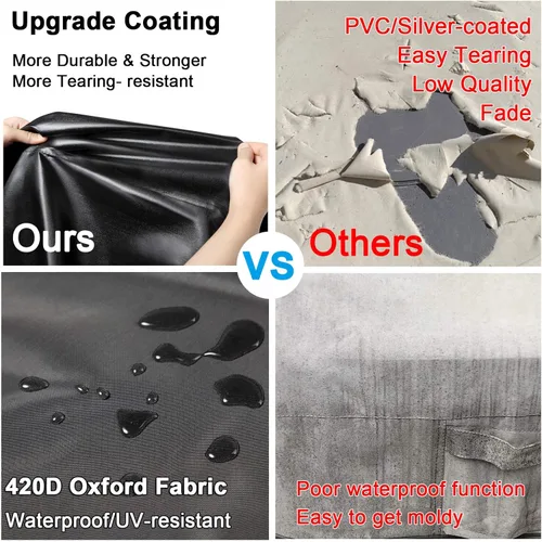 Vista 4 de WOMACO Cubierta de chimenea impermeable para chimenea de patio, resistente a la intemperie, cubierta protectora para chimenea al aire libre