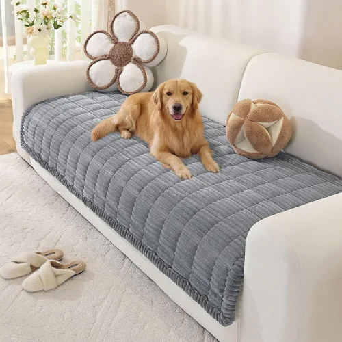 Vista 15 de OstepDecor Funda de sofá lavable para perros, gruesa y apta para mascotas, protector de sofá suave, funda de sofá con diseño de carrito de patas