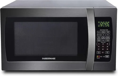 Vista 12 de Farberware Horno microondas de encimera de 0.9 pies cúbicos, 900 vatios de potencia, configuración de cocción automática, descongelación, fácil Negro