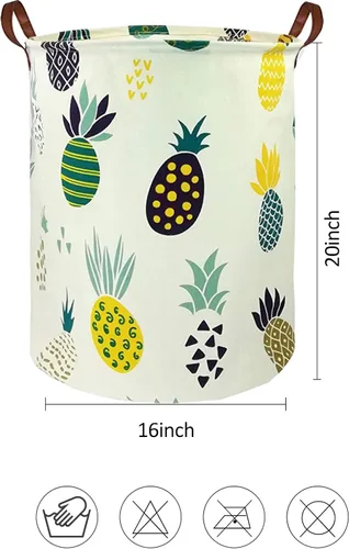 Vista 2 de Collapsible Laundry Basket in Bedroom Waterproof Laundry Hamper in Bathroom Large Laundry Bag in College Dormitory Cloakroom Livingroom Nursery