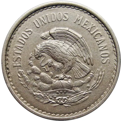 1936-1946 10 Centavos Moneda Mexicana. Una Moneda de la Era de la Segunda Guerra Mundial de México Diseño de 10 Centavos Calificada por el Vendedor