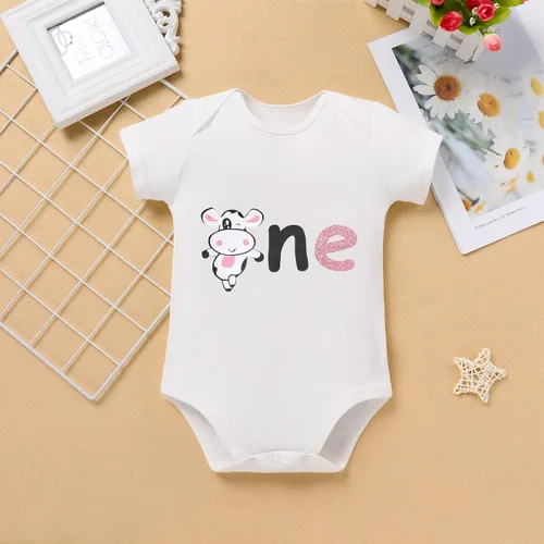 Vista 4 de IBTOM CASTLE Traje de fiesta de jirafa de vaca de granja para bebé niña primer cumpleaños princesa mameluco + falda tutú conjunto + diadema sesión