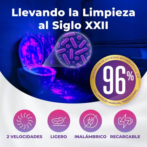 Vista 3 de SYNOSHI PRO Estropajo Eléctrico Giratorio, Cepillo de Limpieza Inalámbrico para Baño. Cepillo de Ducha Impermeable con Ángulos Ajustables, 2