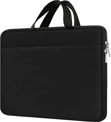 Vista 8 de Funda para laptop de viaje, 15.6 pulgadas, a prueba de golpes, funda protectora para computadora, bolsa de transporte, maletín para HP Asus Acer