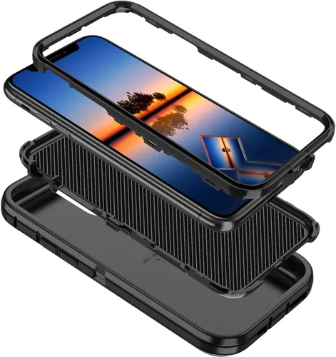 Vista 6 de Funda para iPhone 11, a prueba de golpes, caídas y polvo, protección de cuerpo completo de 3 capas, cubierta dura de alto impacto de alta