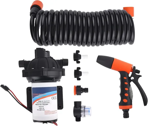 Vista 10 de maXpeedingrods Kit de bomba de lavado 12V 3GPM 70PSI Bomba de presión de agua autocebante para RV barco, yate, coche, lavado