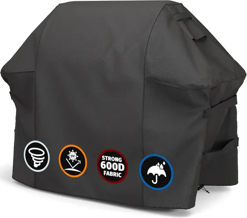 Vista 13 de SHINESTAR Cubierta de parrilla de 48 pulgadas para Weber Spirit II serie 200, 600D resistente al agua, cubiertas de barbacoa de gas para parrilla al